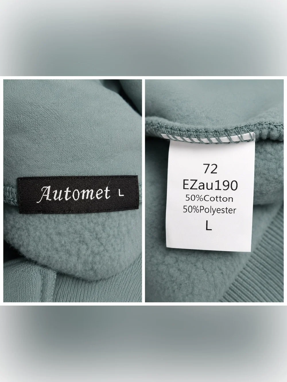 💙🩵 LIKE NEW Automet Scuba-Inspired Hoodie | Large | Dusty Teal Athleisure 🩵💙 - Picture 3 of 3